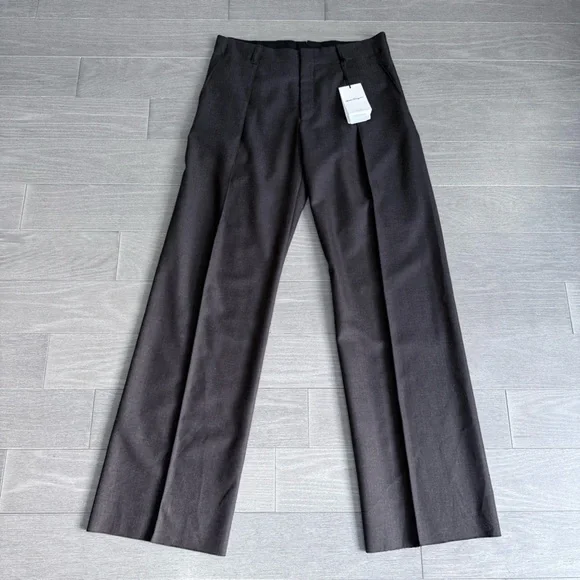 NWT Ferragamo Men’s Pleated Wool Trousers Toni Ganache Brown 52 IT US 36 Pants